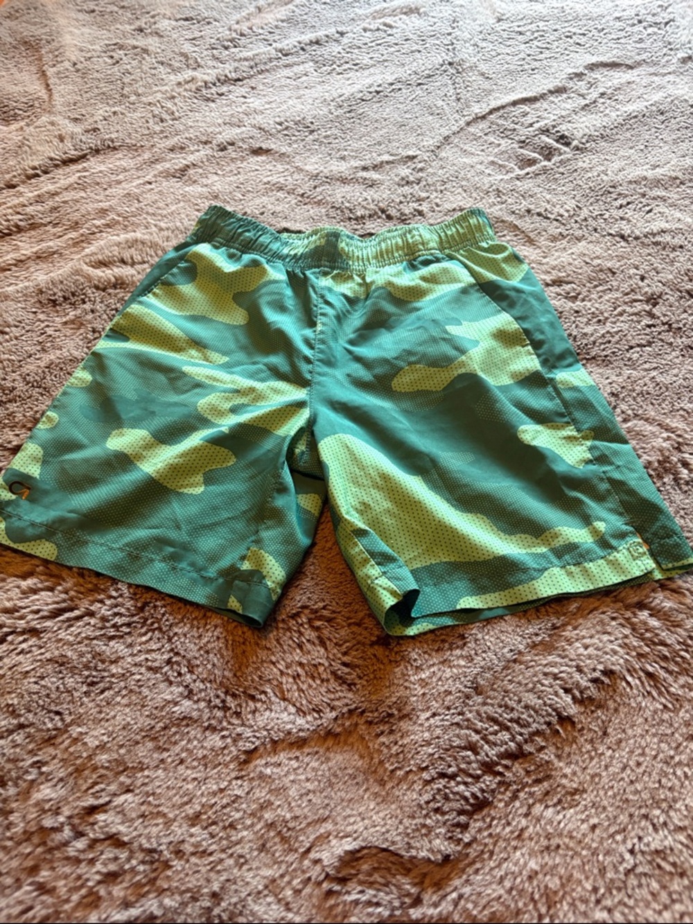 GAP Boys Green Camo Athletic Shorts